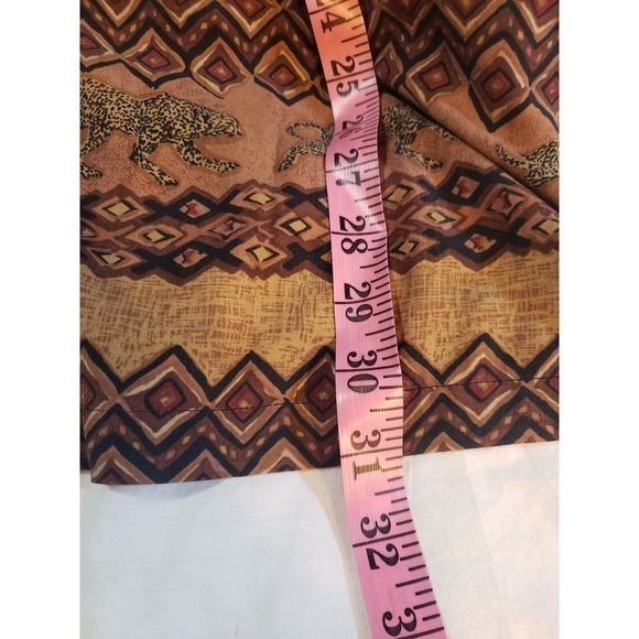 Anna and Frank Women Shirt Leopard Print Button Up Collared 100% Silk Blouse Top - Picture 6 of 10